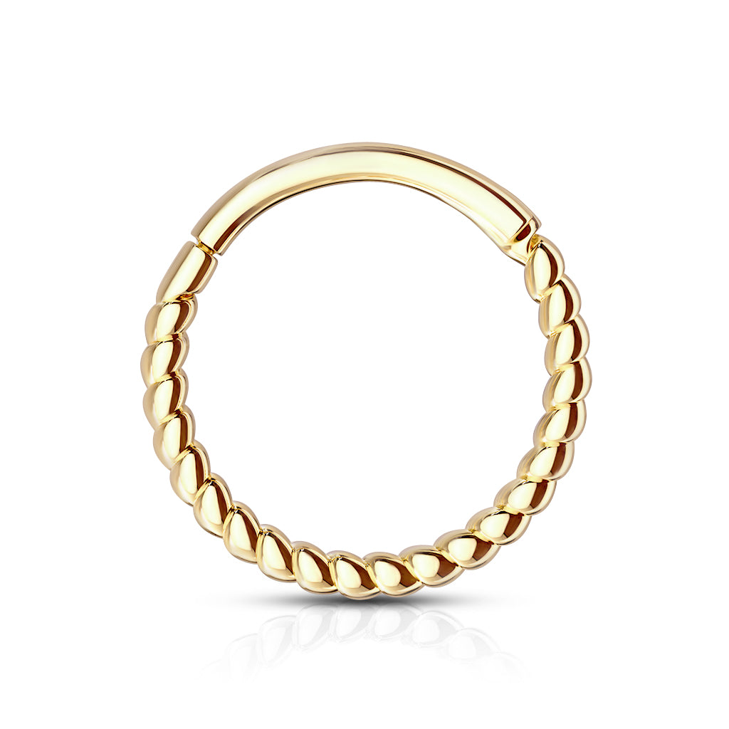 14kt. Geelgouden Braided Segment Ring – 1.2 mm – 8 mm