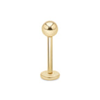 14kt. Yellow Gold Labret with Solid Ball – 1.2 mm – 3 mm