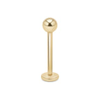 14kt. Yellow Gold Labret with Solid Ball – 1.2 mm – 3 mm