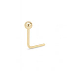 14kt. Yellow Gold Nose Stud with Solid Ball – 6 mm – 3 mm