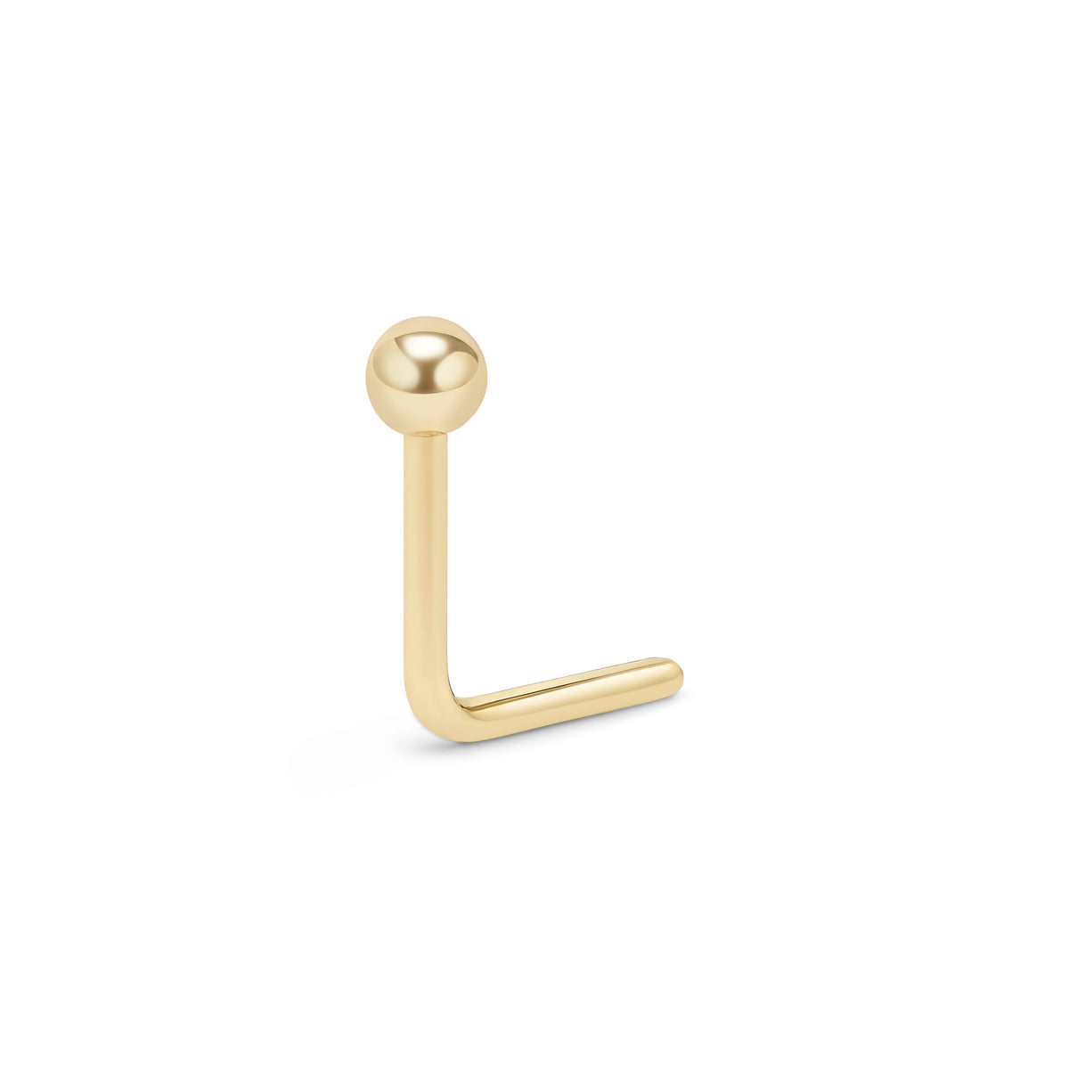14kt. Geelgouden Neus Stud Met Massief Balletje – 6 mm – 3 mm