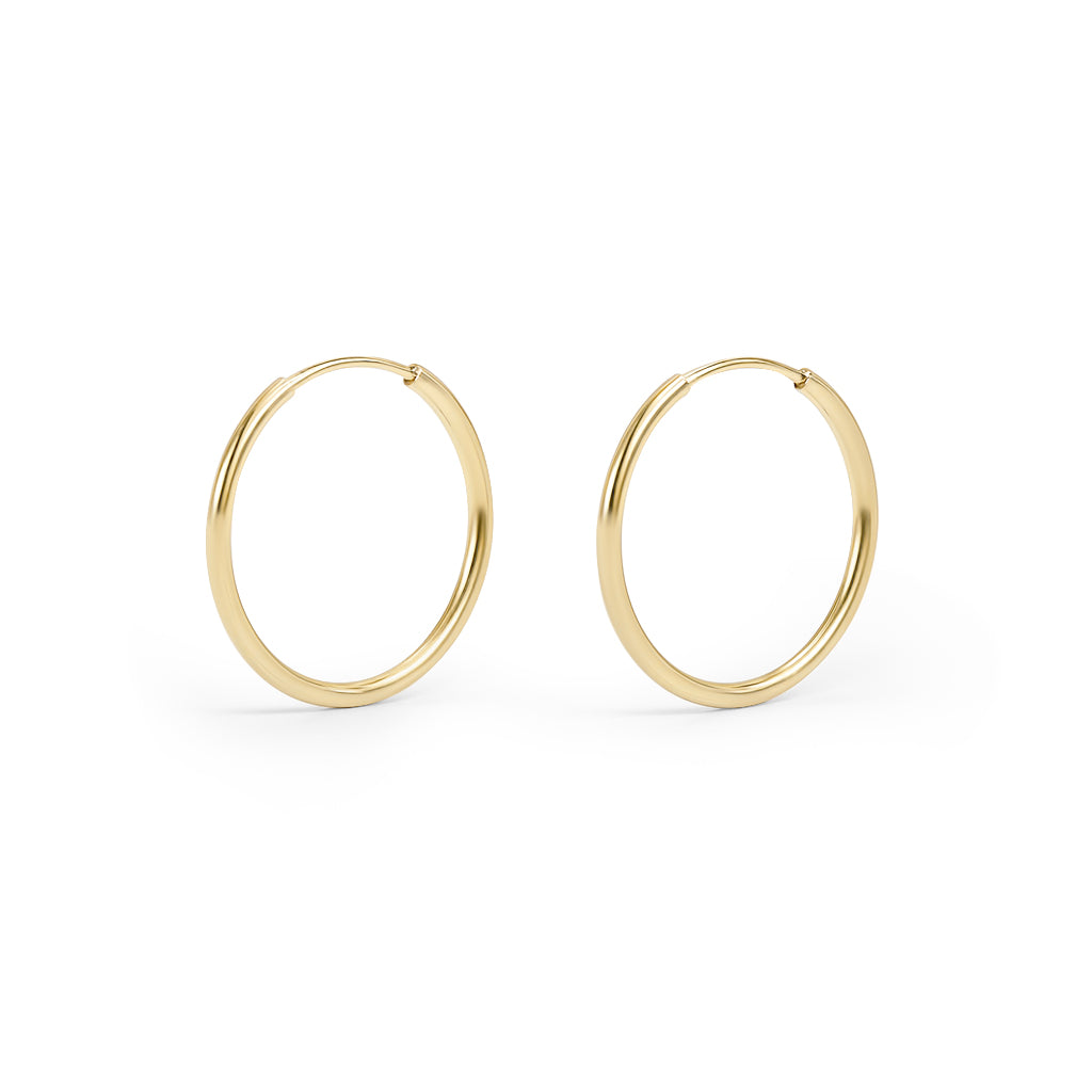 14kt. Yellow Gold Set of Hoop Earrings – 0.8 MM