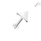 14kt. Witgouden Push-in Labret met Driehoek Top – Set
