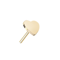 14kt. Geelgouden Push-in Hart Top met Threadless Sluiting – 3 mm
