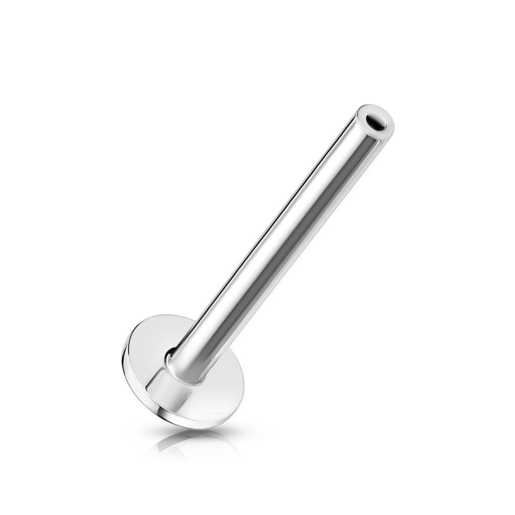 14kt. White Gold Push-in Labret Post for Threadless Top