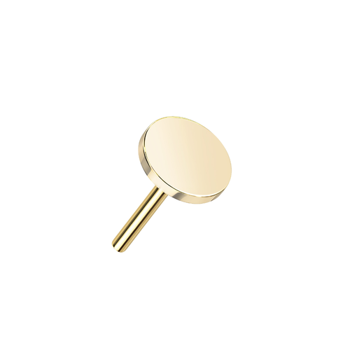 14kt. Geelgouden Push-in Labret met Platte Ronde Top – 3 mm