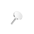 14kt. Witgouden Push-in Labret met Platte Ronde Top – 3 mm