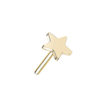 14kt. Geelgouden Push-in Ster Top met Threadless Sluiting – 3 mm