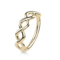 14kt. Geelgouden Segment Ring met Infinity Twist
