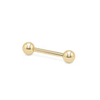 14kt. Geelgouden Straight Barbell met Bal Top – 1.2 mm – 3 mm