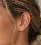 14kt. Geelgouden Setje Oorstuds met Massieve Bal Top – 0.8 mm – 10 mm