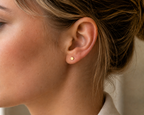 14kt. Geelgouden Setje Oorstuds met Ronde Top – 0.8 mm – 5 mm